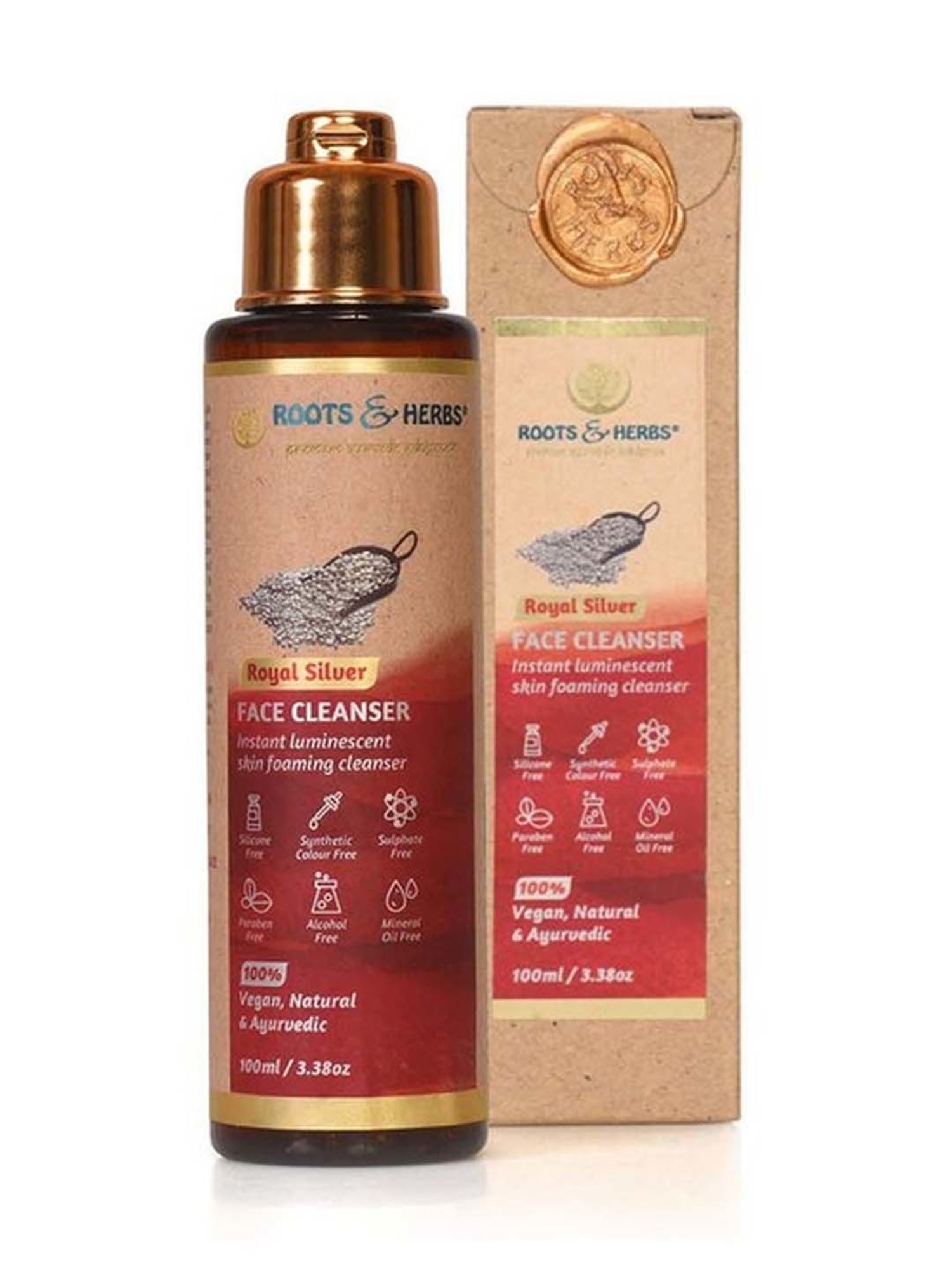 ROOTS AND HERBS Royal Silver Indulgence Face Wash - 100 ml