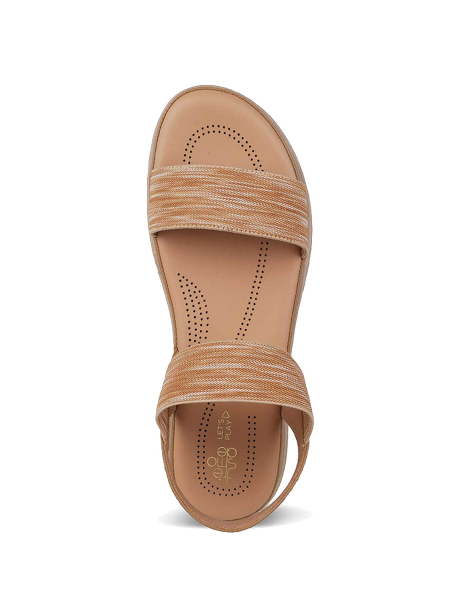 Tresmode Women's Beige Ankle Strap Wedges