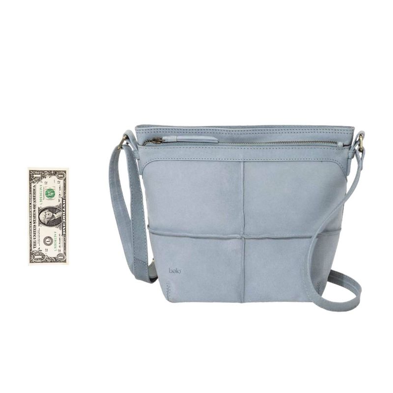 Bolo Zip Closure Broomfield Crossbody Bag - Gray