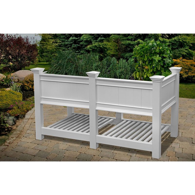 Cambridge Rectangular Planter And Ext Kit - White - Vita