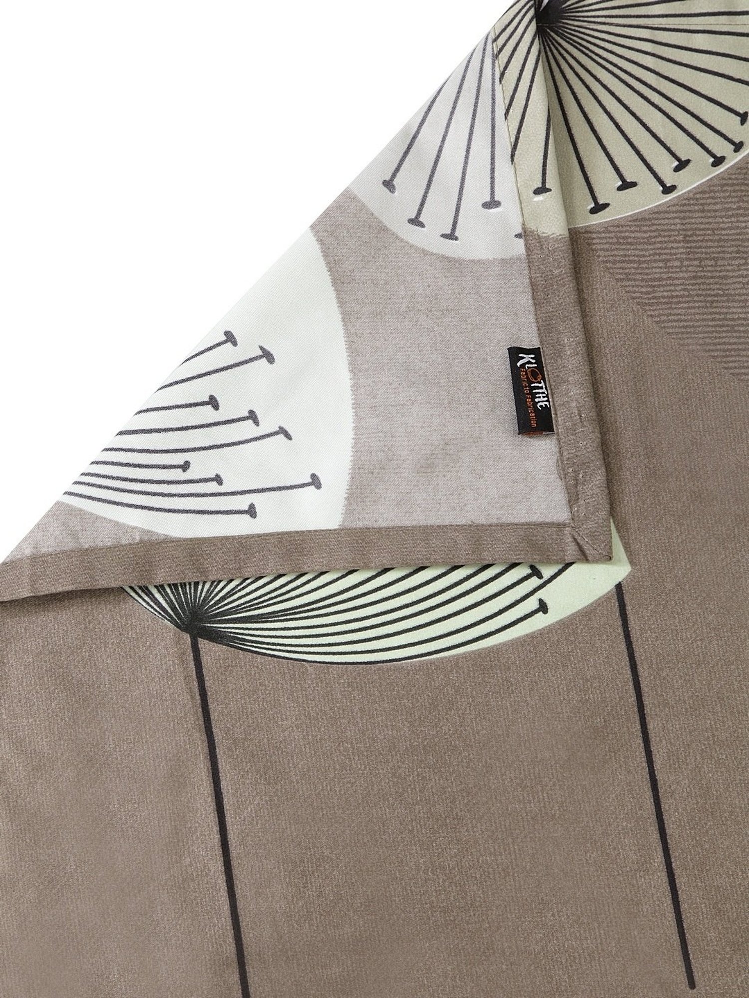 Klotthe Floral Brown 210 TC Cotton Blend King Bed Sheet with 2 Pillow Covers