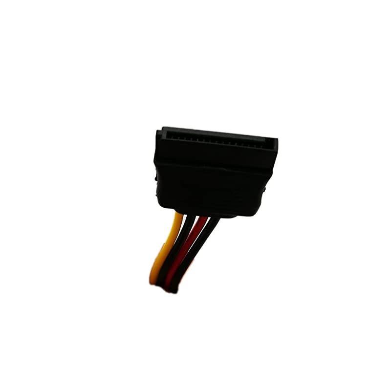 6Inch 15Pin SATA Male to Molex 4 Pin+15Pin SATA Power Cablefor IDE to Serial ATA SATA Hard Drive Power Cable Adapter