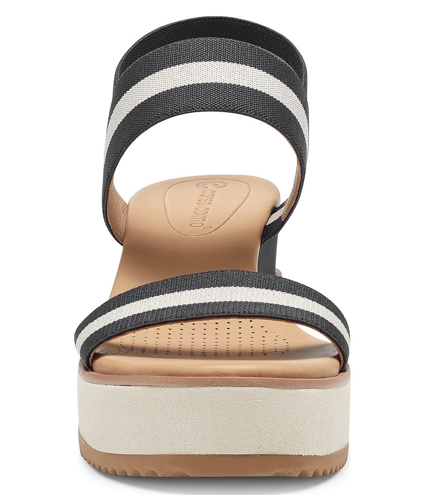 CC Corso Como Edsei Two-Tone Elastic Wedge Sandals