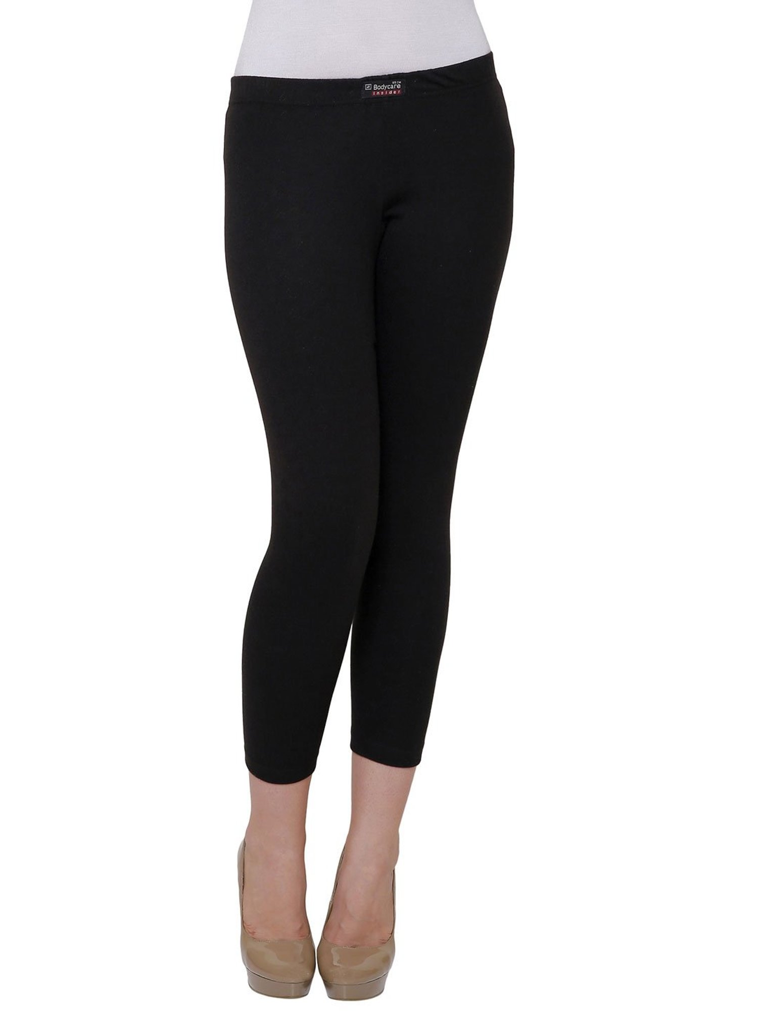 Bodycare Black Cotton Thermal Capris