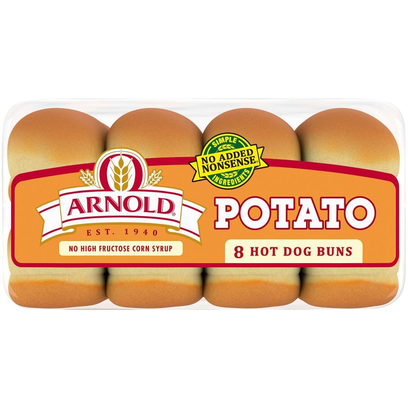 Arnold Potato Hot Dog Buns - 15oz/8ct