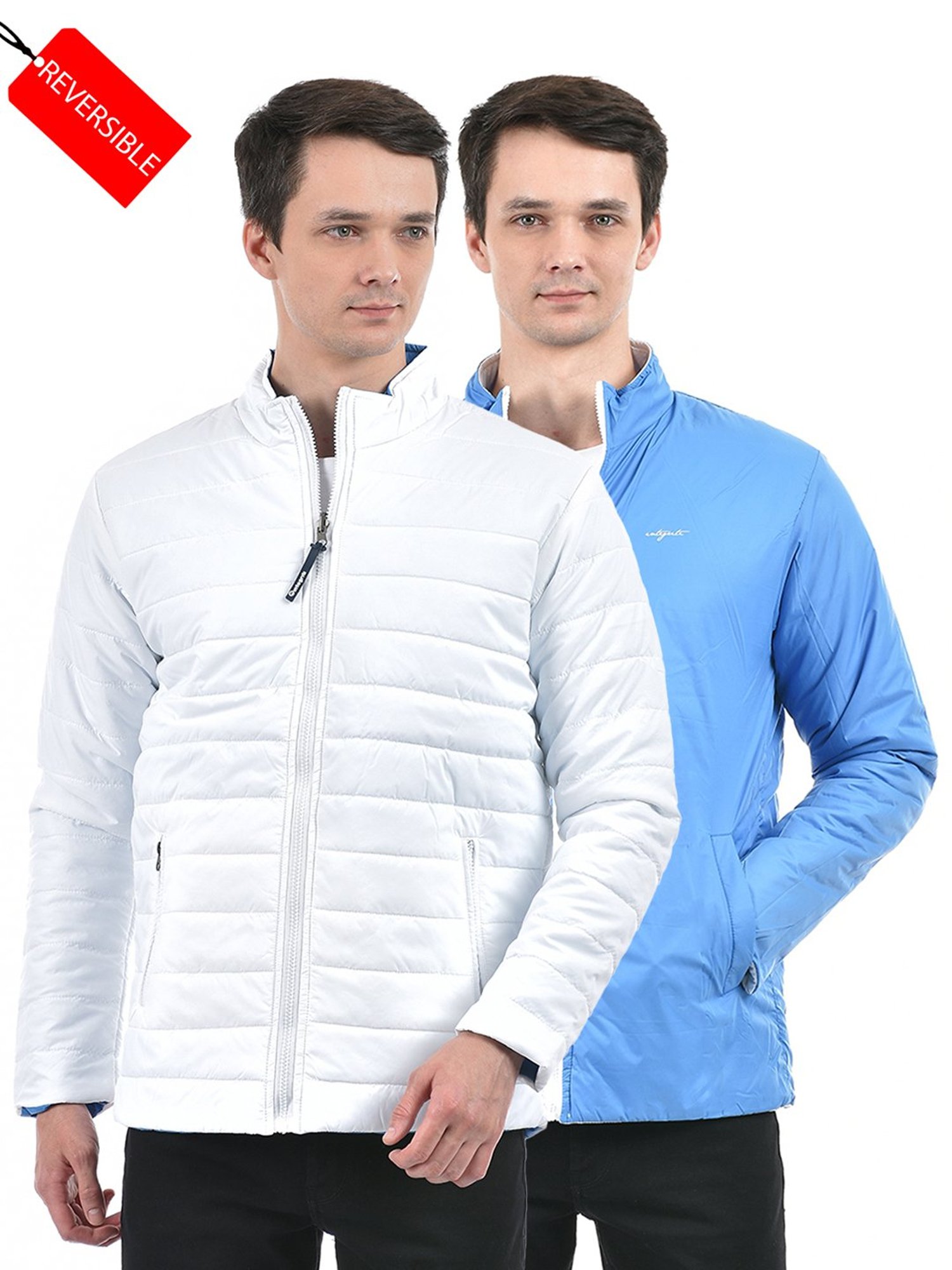 Integriti White & Ink Blue Regular Fit Reversible Jacket