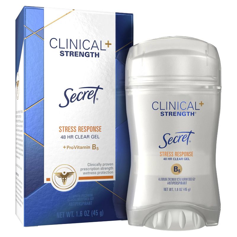 Secret Clinical Strength Antiperspirant & Deodorant Clear Gel Stress Response - 1.6oz
