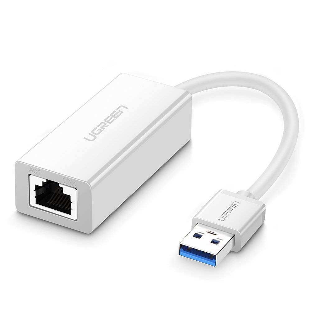 ESTONE Network Adapter USB 3.0 To 10/100/1000 Mbps Ethernet  Gigabit RJ45 Ethernet LAN Supports Nintendo Switch for windows /VISTA/WIN7/win8/win8.1/Mac /IOS/ANDROID-White