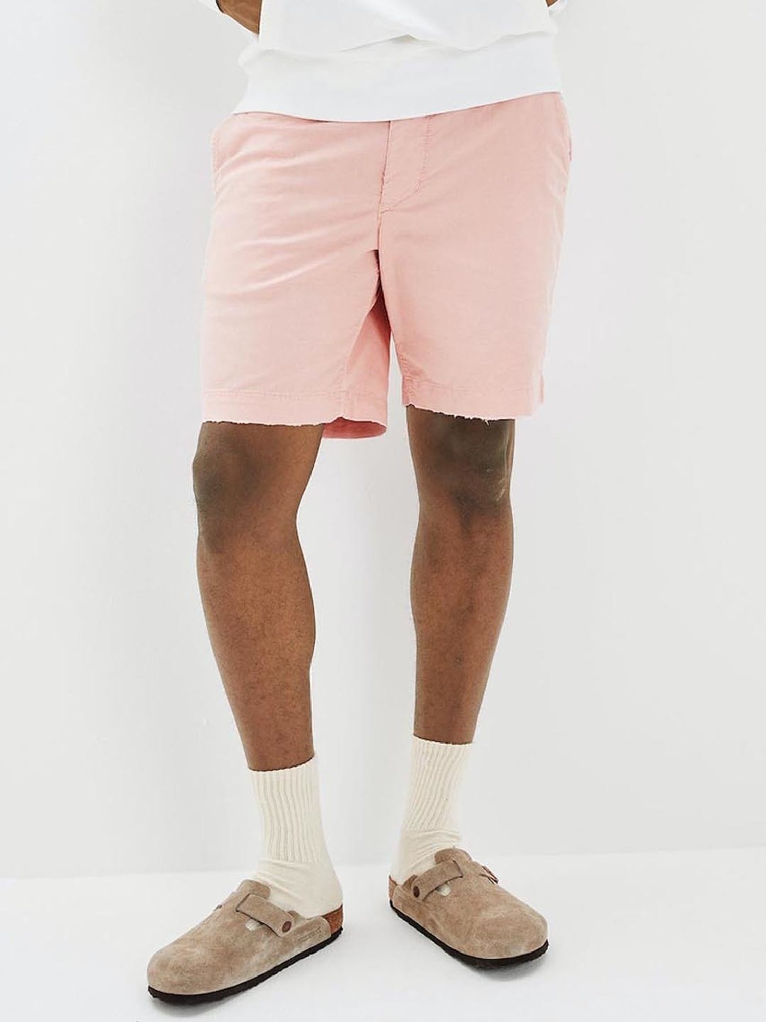 American Eagle Pink Cotton Regular Fit Shorts