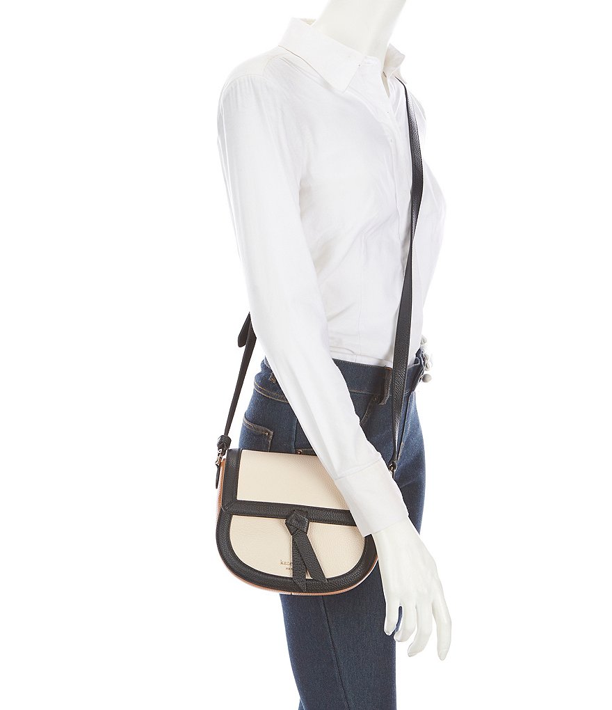 kate spade new york Knott Colorblock Medium Saddle Crossbody Bag