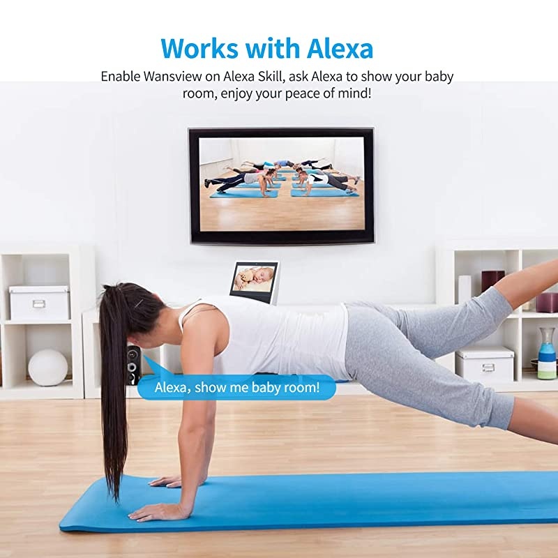 Wireless Security Camera IP Camera 1080P HD  WiFi Home Indoor Camera for BabyPetNanny Motion Detection 2 Way Audio Night Vision Compatible with Alexa with TF Card Slot and Cloud