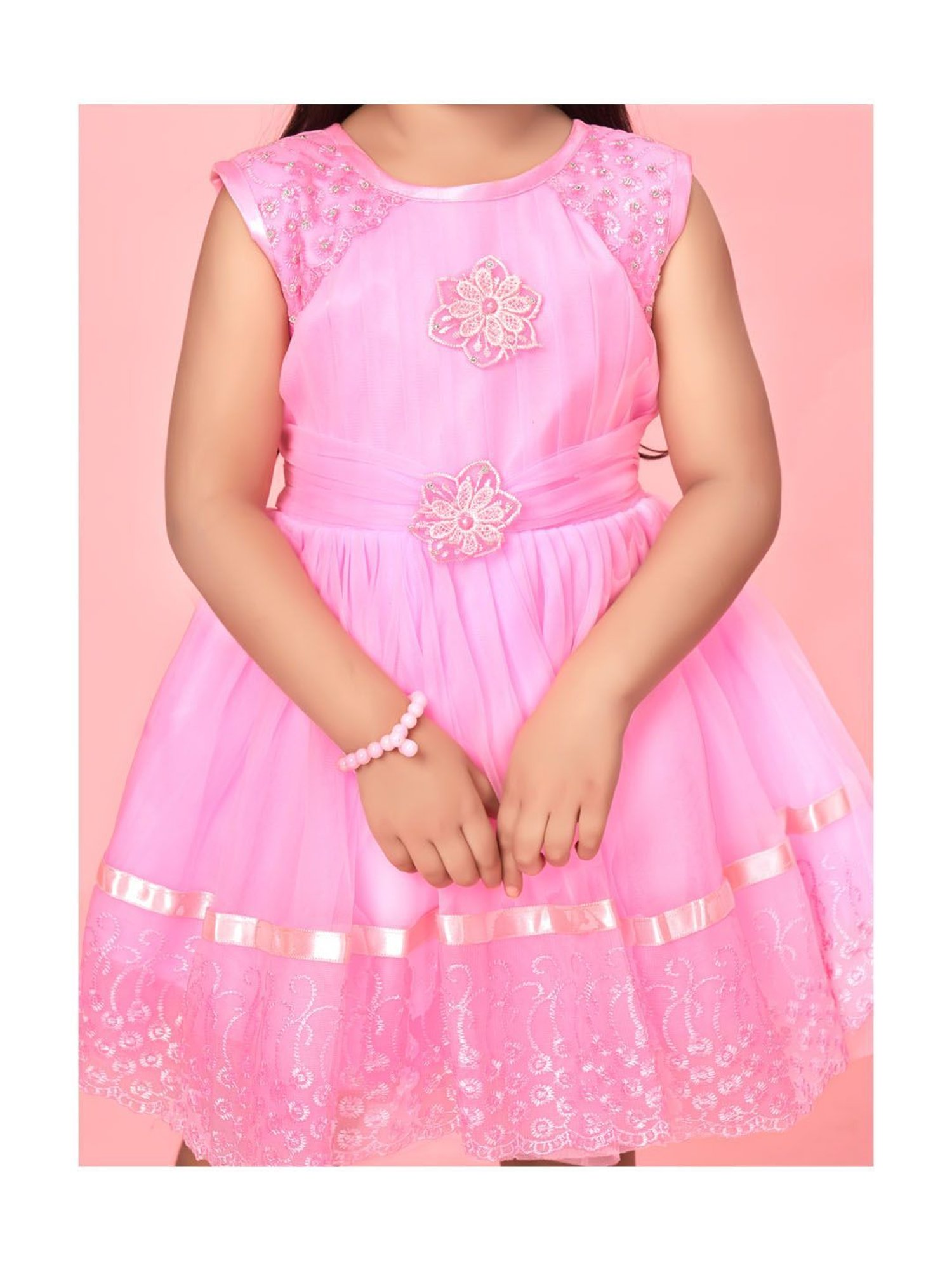 Aarika Kids Pink Embellished Frock