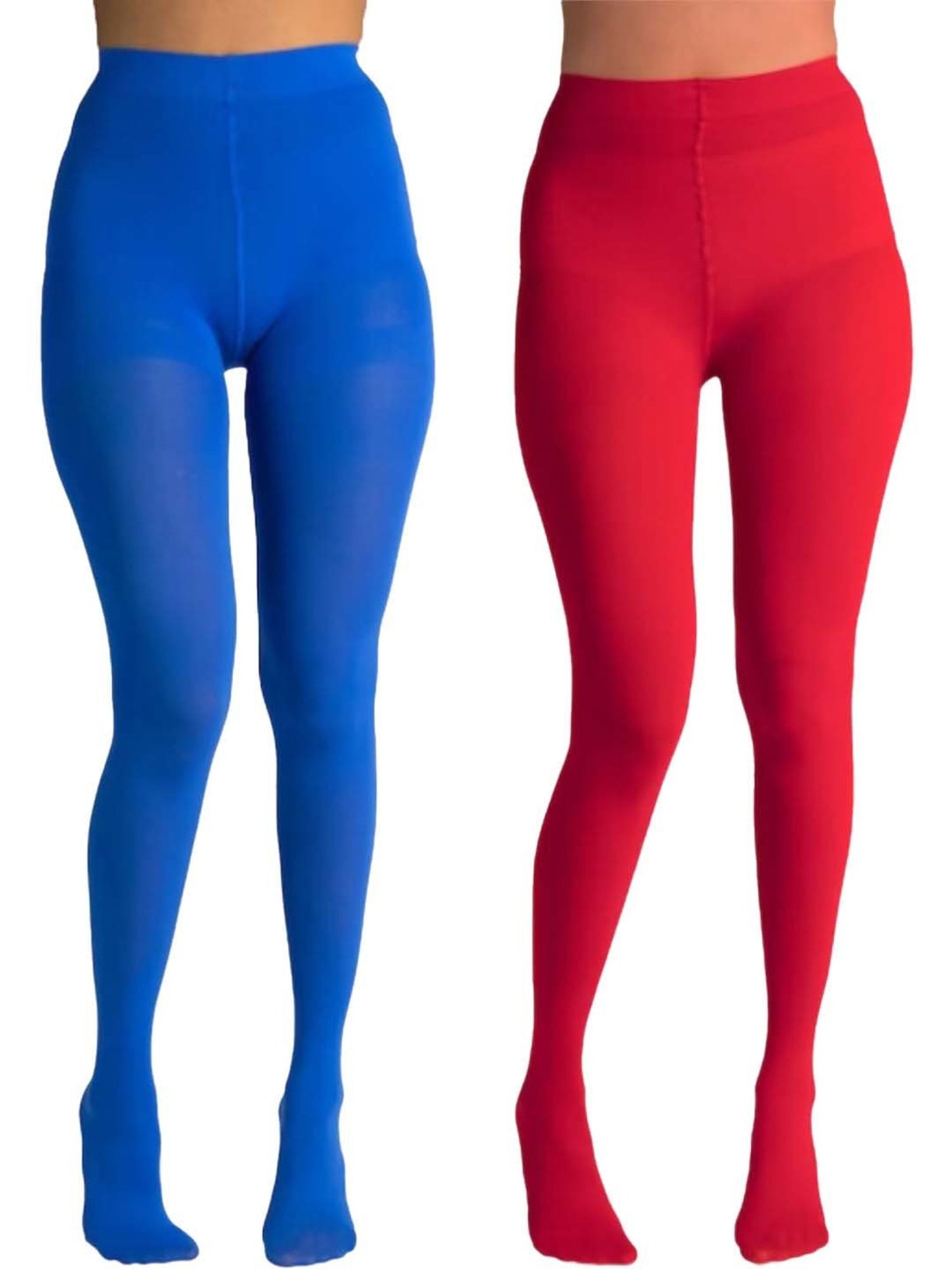 Secrets By ZeroKaata Blue & Pink Plain Pantyhose Stockings - Pack Of 2