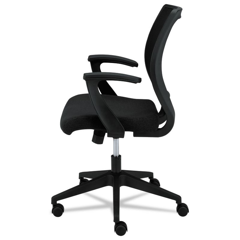 Basyx VL521 Series Mid-Back Work Chair Mesh Back Fabric Seat Black VL521VA10