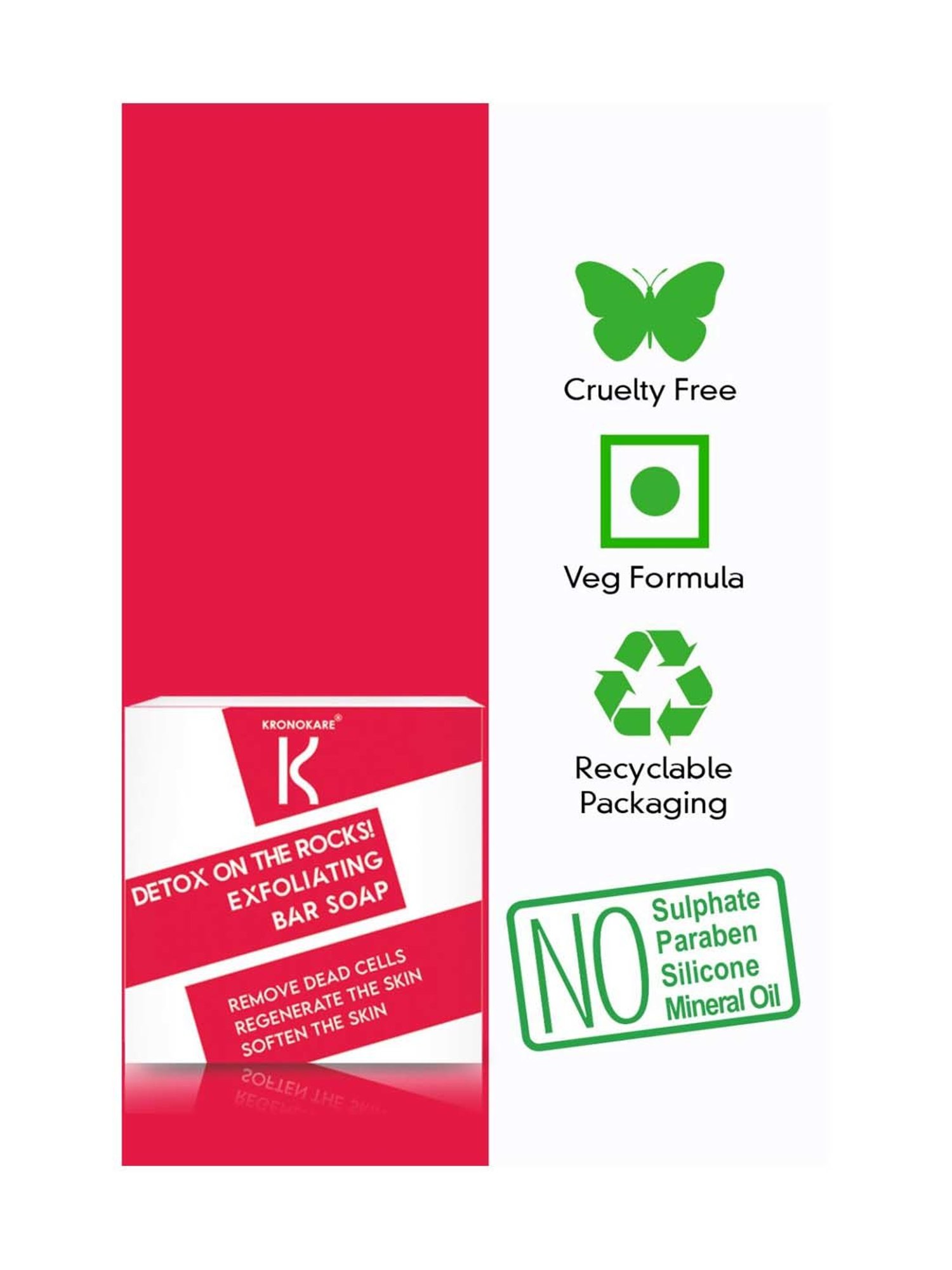 Kronokare Detox On The Rocks Exfoliating Bar Soap - 100 gm