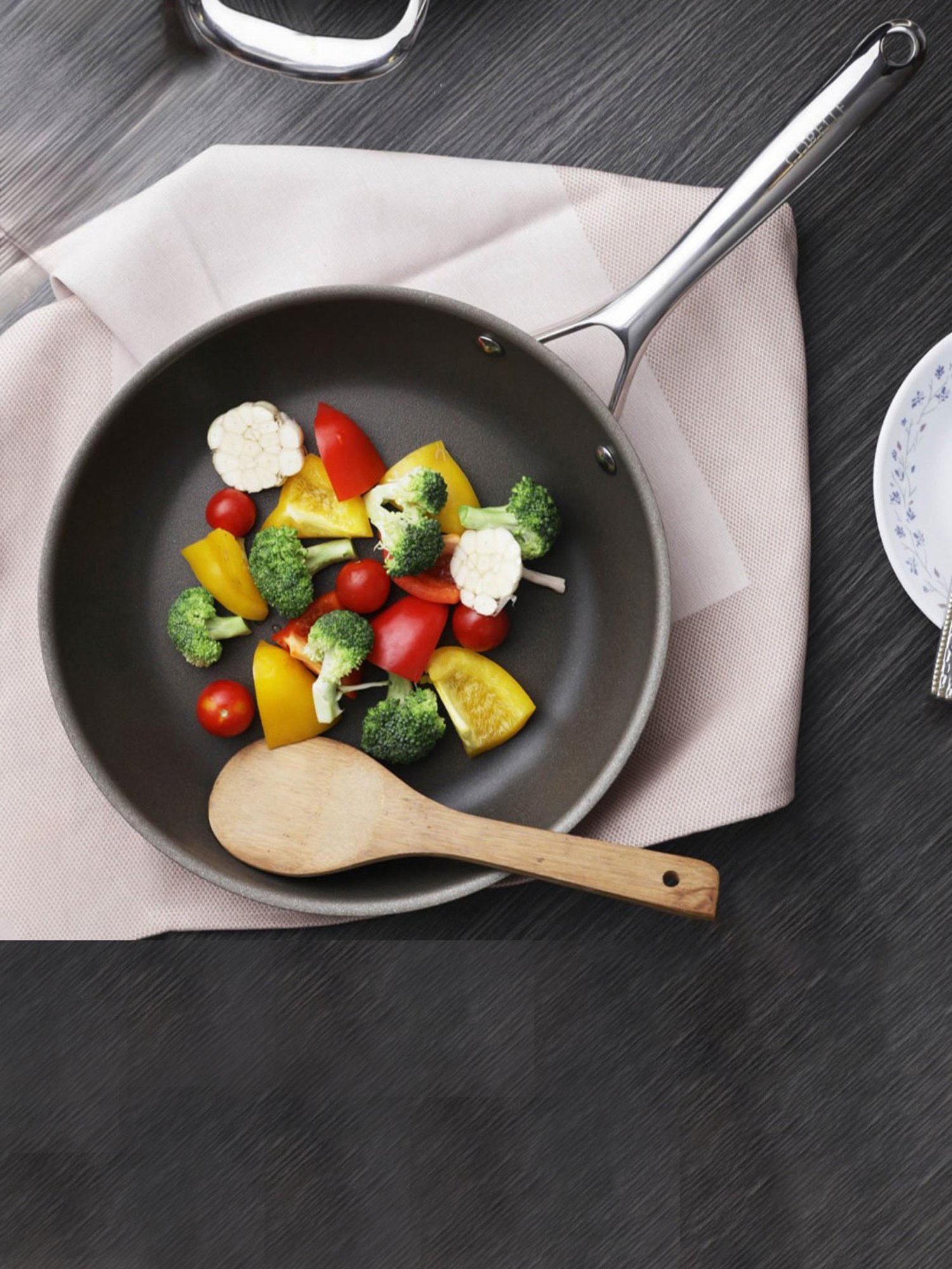 Corelle Duranano Silver ?Stainless Steel Fry Pan 28 cm