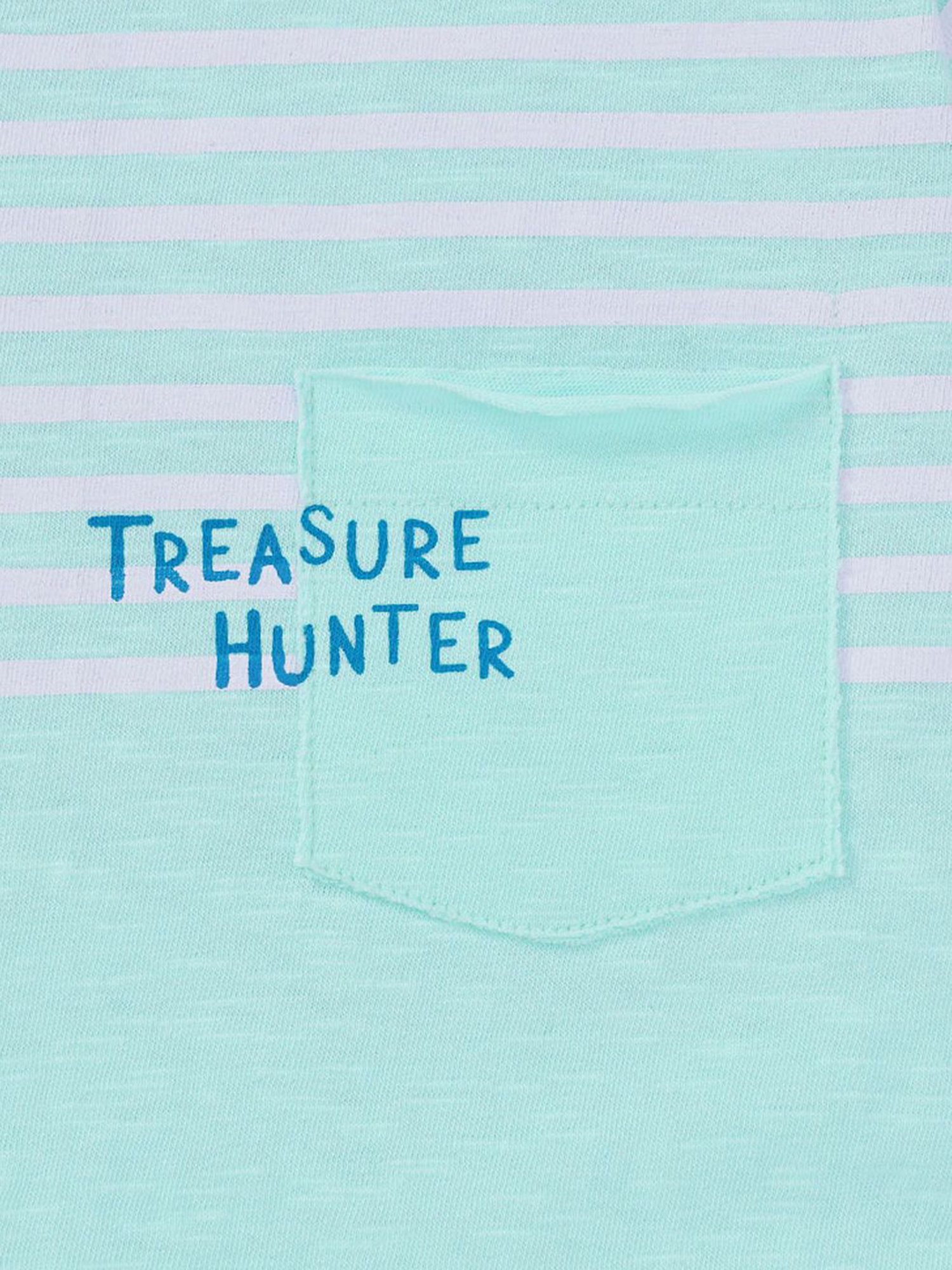 Ed-a-Mamma Kids Blue Cotton Striped T-Shirt