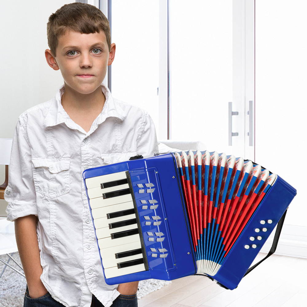 17-Key 8 Bass Kids Accordion Children's Mini Musical Instrument Easy to Learn Music