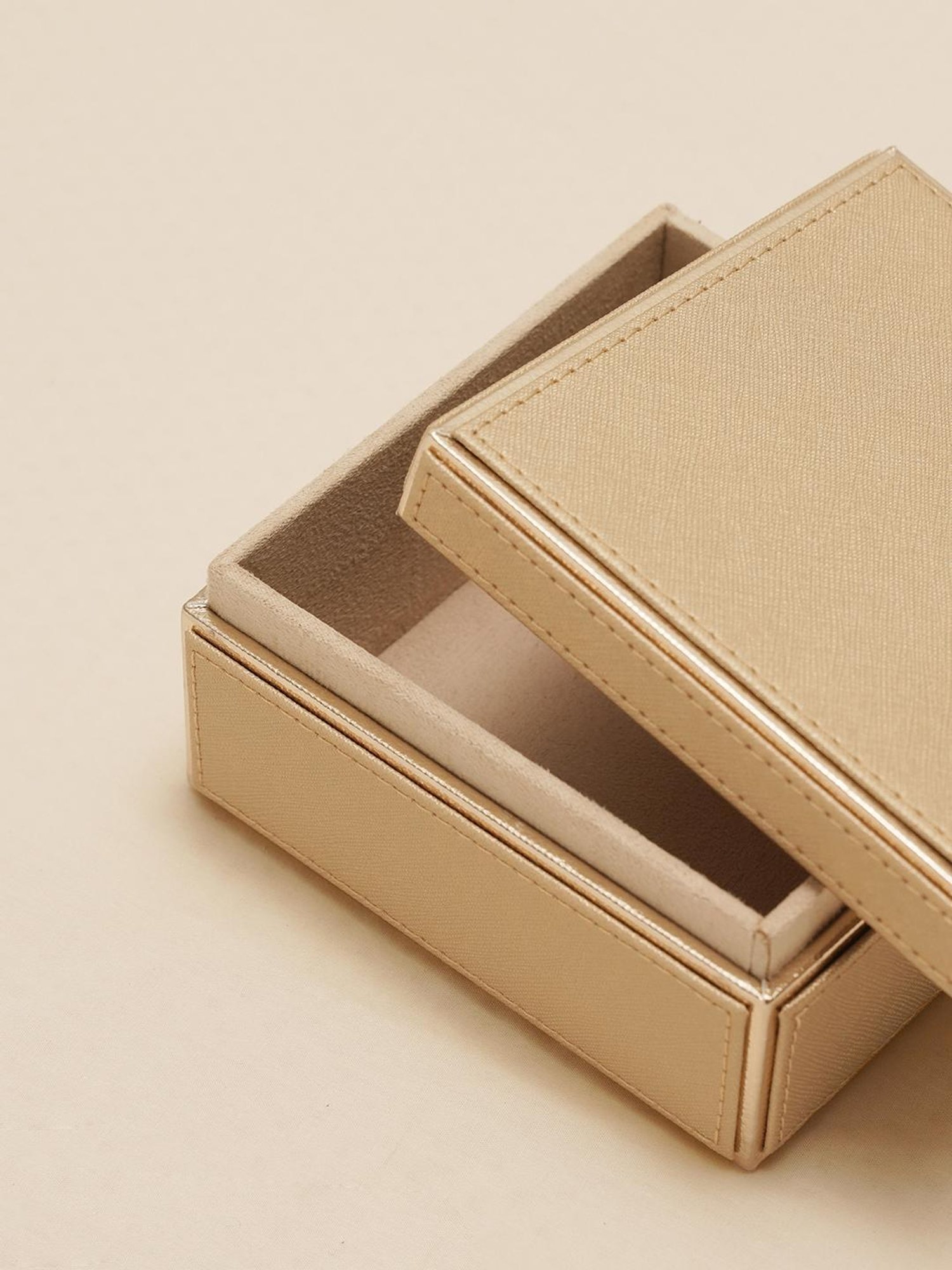 Pure Home and Living Gold MDF Solid Storage Boxes