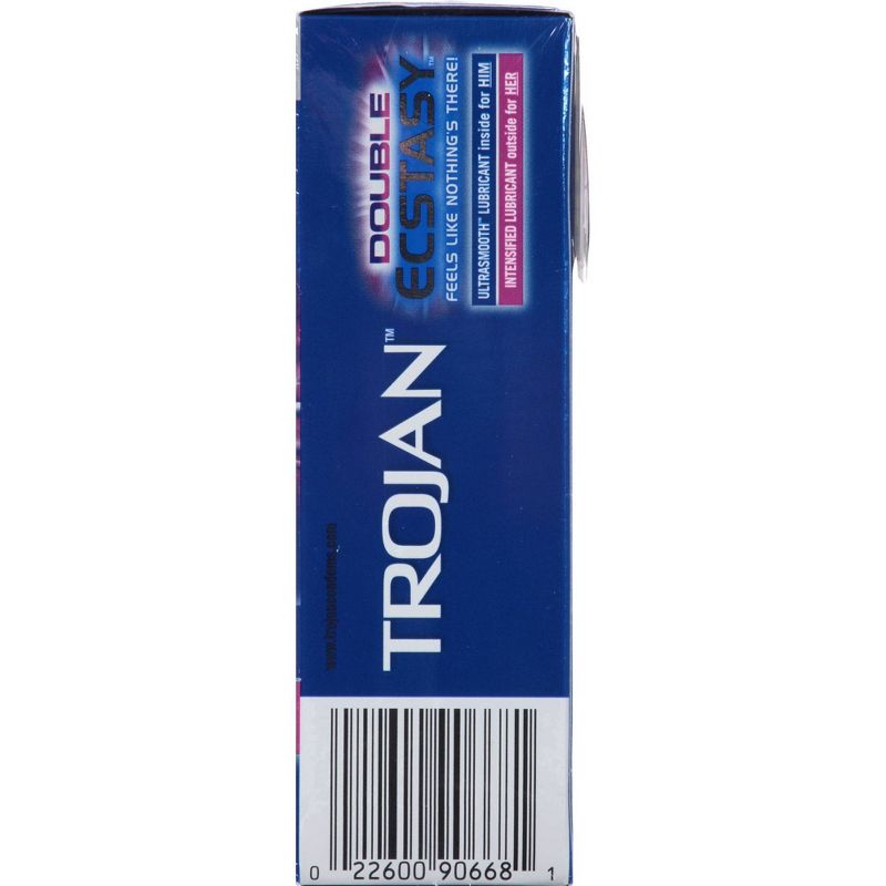 Trojan Double Ecstasy Lubricated Condoms - 10ct