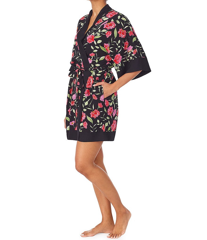 Little Giraffe Luxe Satin Snow Leopard Wrap Robe