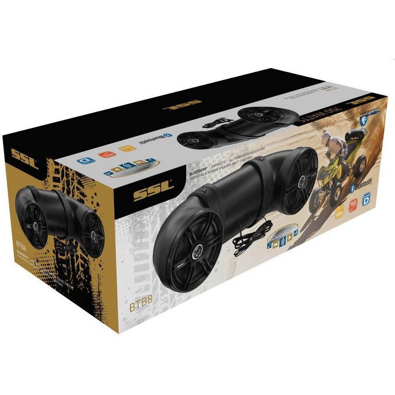 Soundstorm BTB8 Dual 8" 700W ATV/Marine Amplified Tube Speaker with Bluetooth