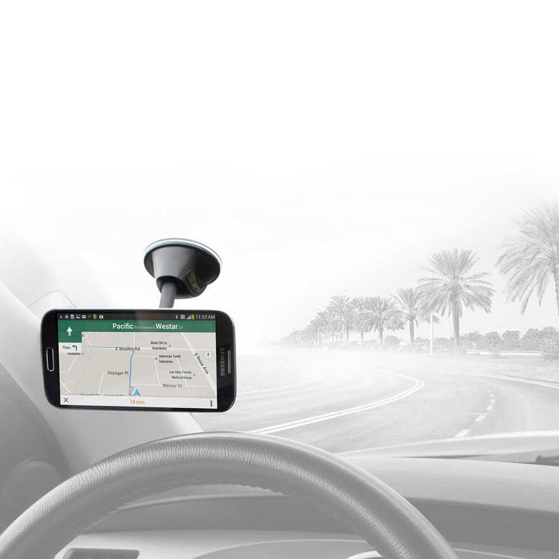 Macally Dashboard and Windshield Suction Cup Phone Mount Holder With Extendable Arm