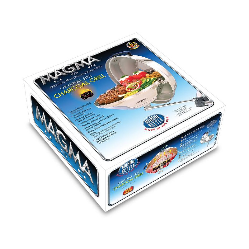 Magma Products Marine Kettle Boat BBQ Barbecue Charcoal Grill, Original Size