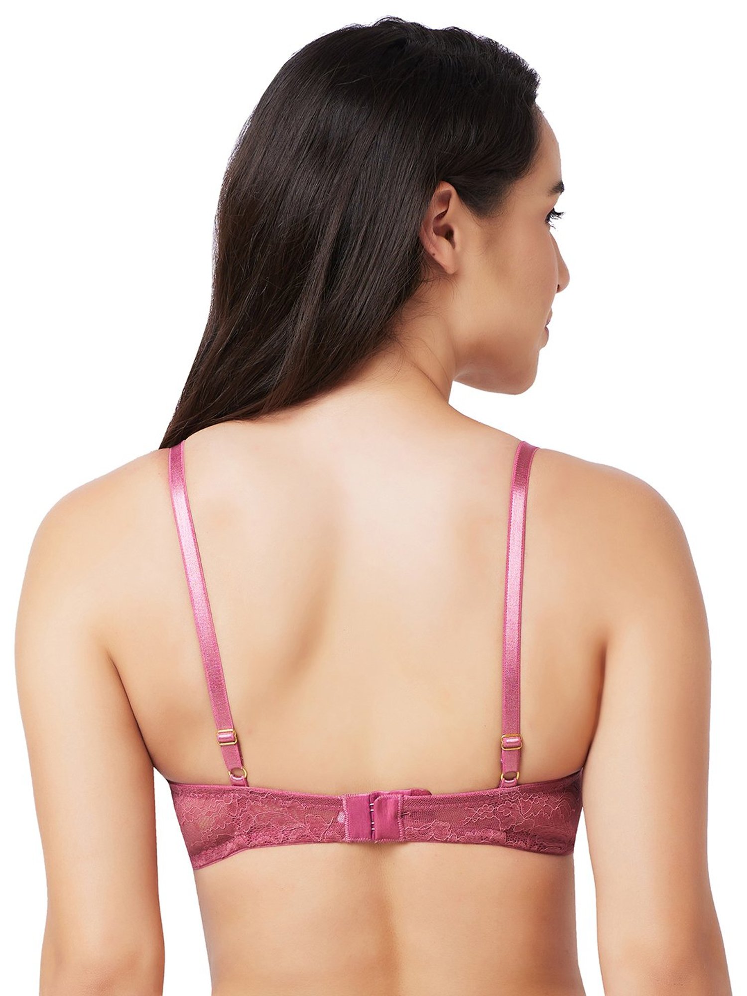 Candyskin Mauve Lace Medium Coverage Adjustable Strap Everyday Bra