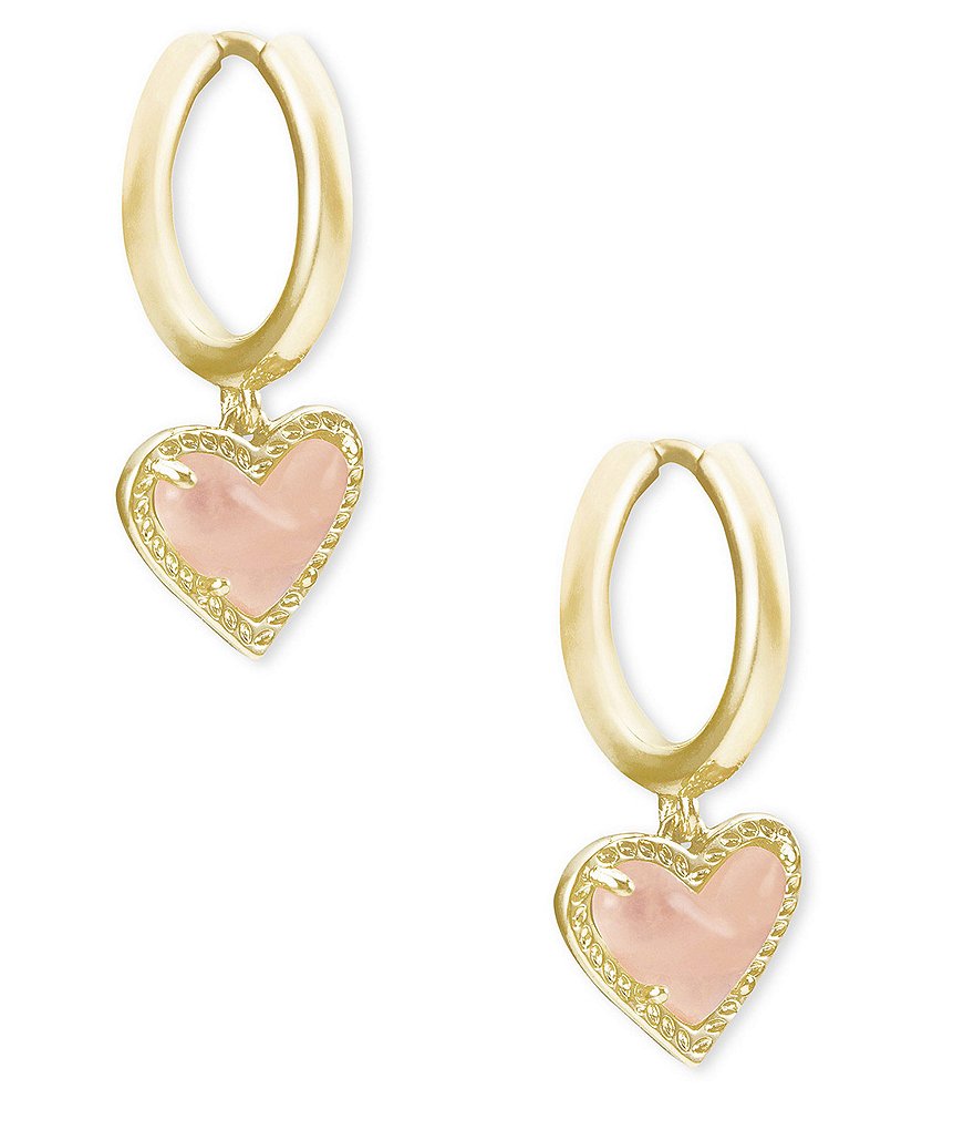 Kendra Scott Ari Heart Gold Huggie Earrings