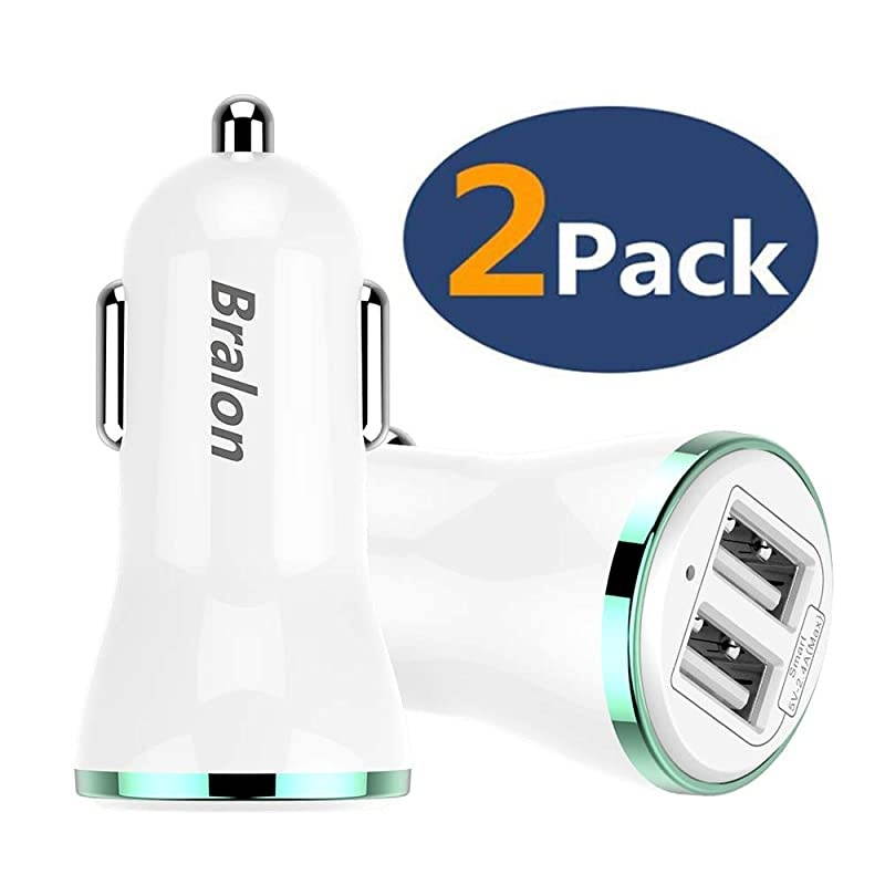 Car Charger[10-Pack], 12W 2.4A Dual USB Car Charger Adapter with Smart ID Compatible with iPhone 11 Pro Xs Max Xr X 8 7 6 SE Plus,iPad Tablet,Galaxy Note S10 S9 S8 S7 S6,LG and More