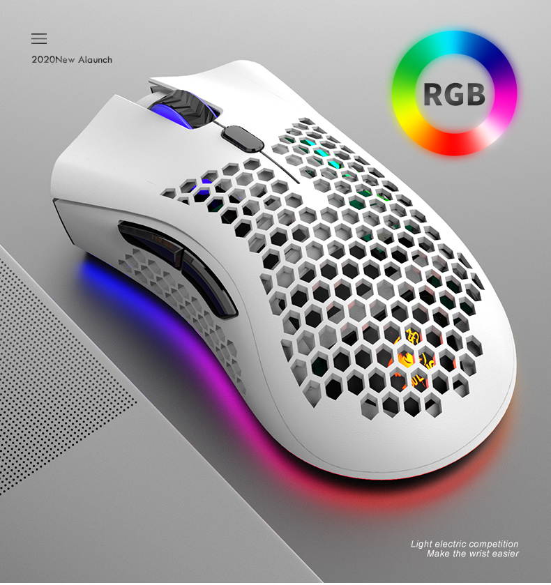 X3 E-sport Wireless Mouse RGB Dual Mode Gaming Mechanical Macro Computer Notebook Mouse Ultralight Honeycomb Shell Mouse
