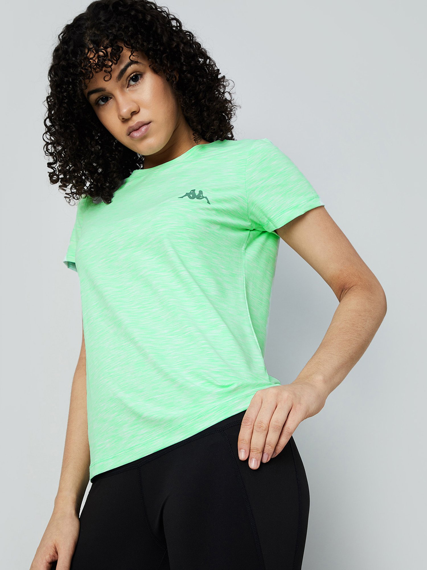 KAPPA Mint Green Printed T-Shirt