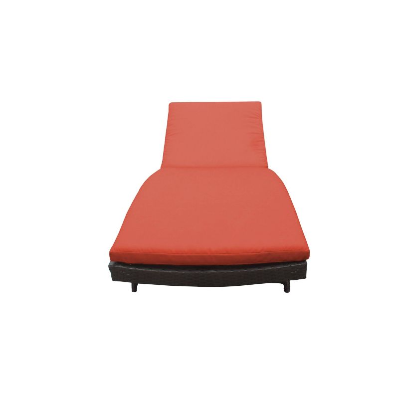 Bali 2pk Patio Chaise Lounges with Cushions - Tangerine - TK Classics