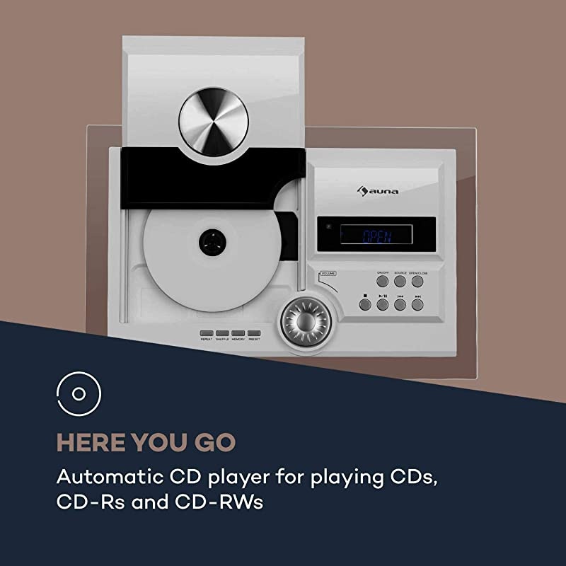 Stereosonic Microsystem, Stereo System, Micro System, 2 Stereo Speakers, Front-Loading CD Player, FM Tuner, Bluetooth, USB Port, Incl. Remote Control, Black