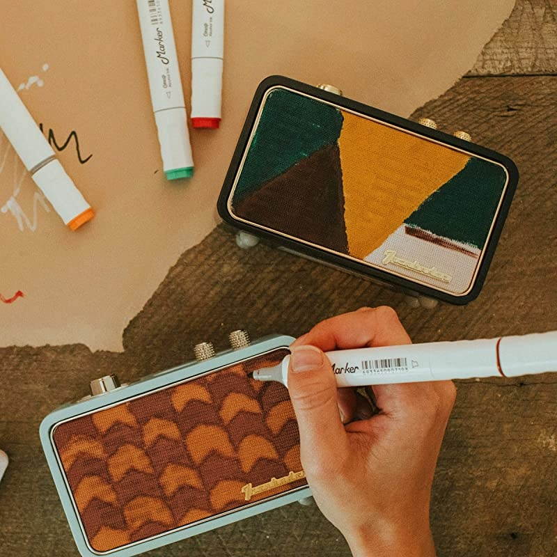 Bluetooth Speaker for iPhone Samsung Huawei TRENBADERCOM Bluetooth Speaker Wireless for Home Office Travel and Outdoor Wooden Vintage Style Customizable Christmas Souvenir Mic