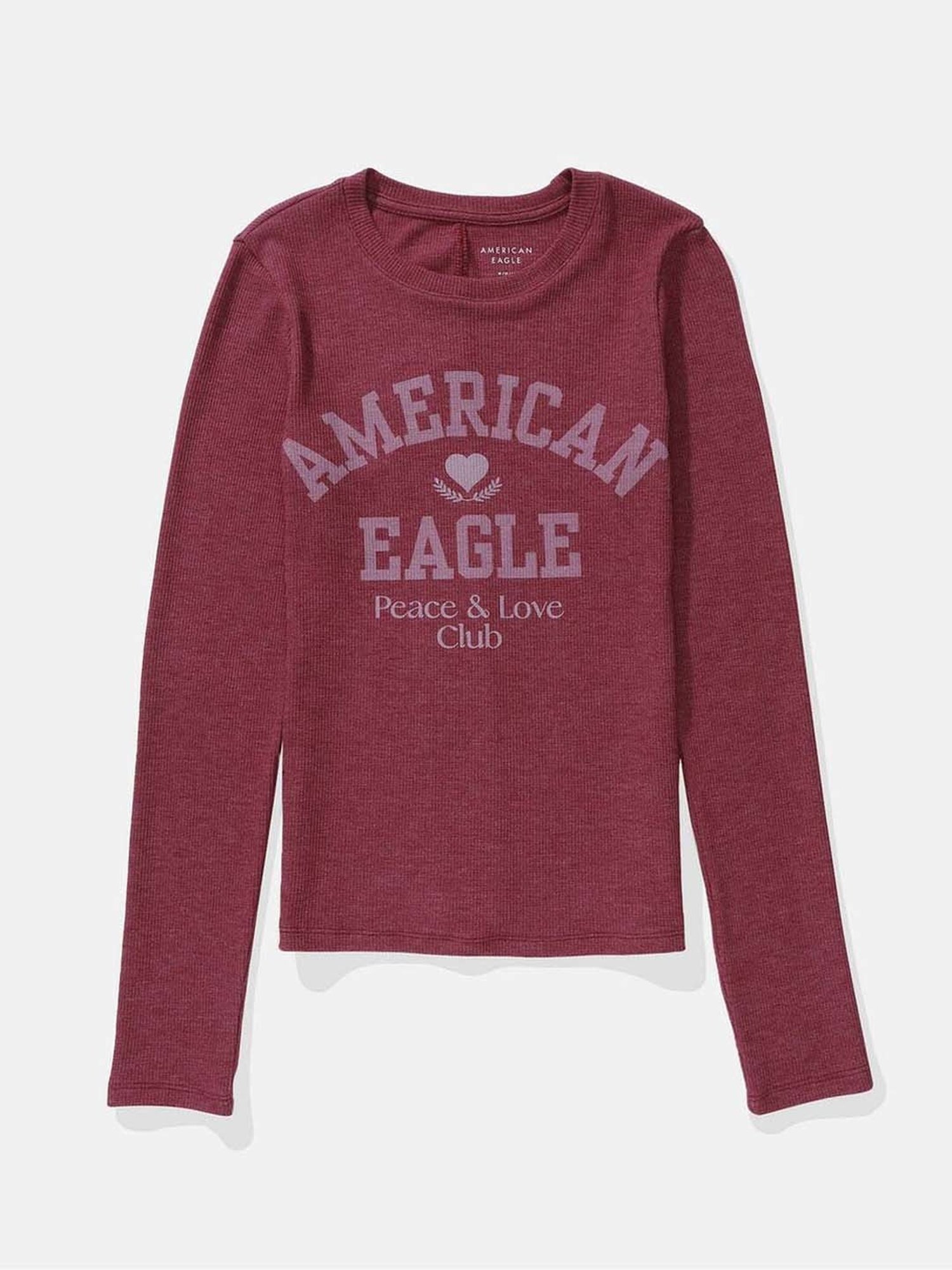 American Eagle Outfitters Maroon Printed Top