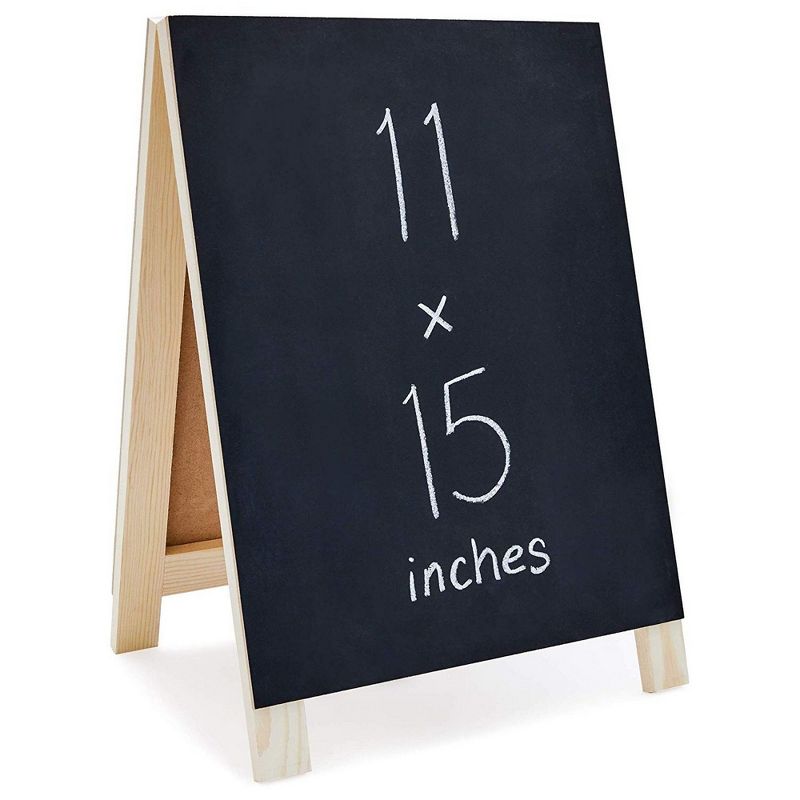 22" x 32" Cates Barn Door Wood Framed Chalkboard Rustic Brown - Kate and Laurel