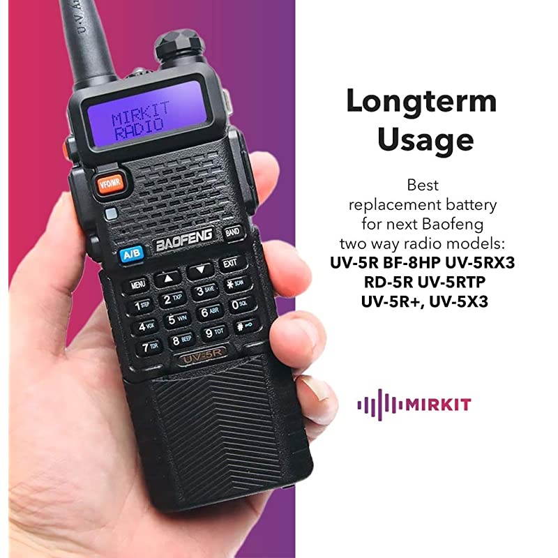 Baofeng Accessories Set Baofeng Battery BL5L 3800mah with Baofeng USB Charging Cable Compatible with Baofeng UV 5R MK2 MK3 MK4 MK5 BF8HP UV5RX3 RD5R UV5RTP UV5X3 by  Radio