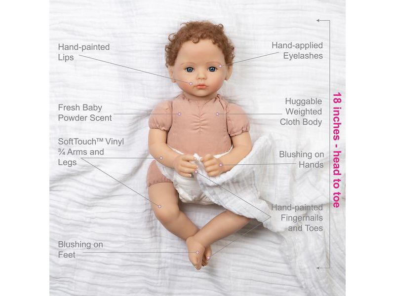 Paradise Galleries Realistic Newborn Doll - Forever Yours Trust, 7-Piece Reborn Doll Gift Set with Magnetic Pacifier