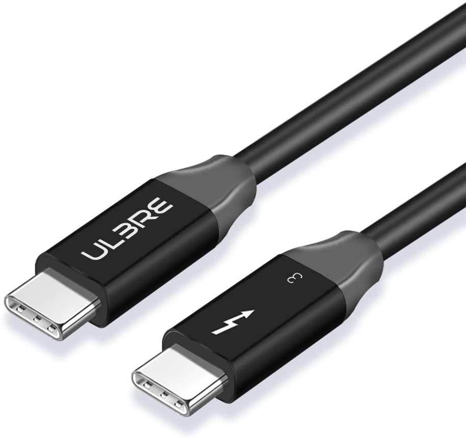 Thunderbolt 3 Cable 100W Charging 40Gbps 3.3ft ULBRE Type-C to USB C Cable 5K@60Hz 20V 5A USB4 Cable Compatible with MacBook iPad Pro Hub Docking