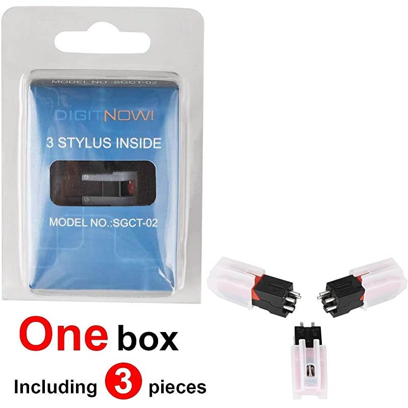 Vinyl Turntable Cartridge with Needle Stylus for Vintage LP for Record Player - 3 Pack