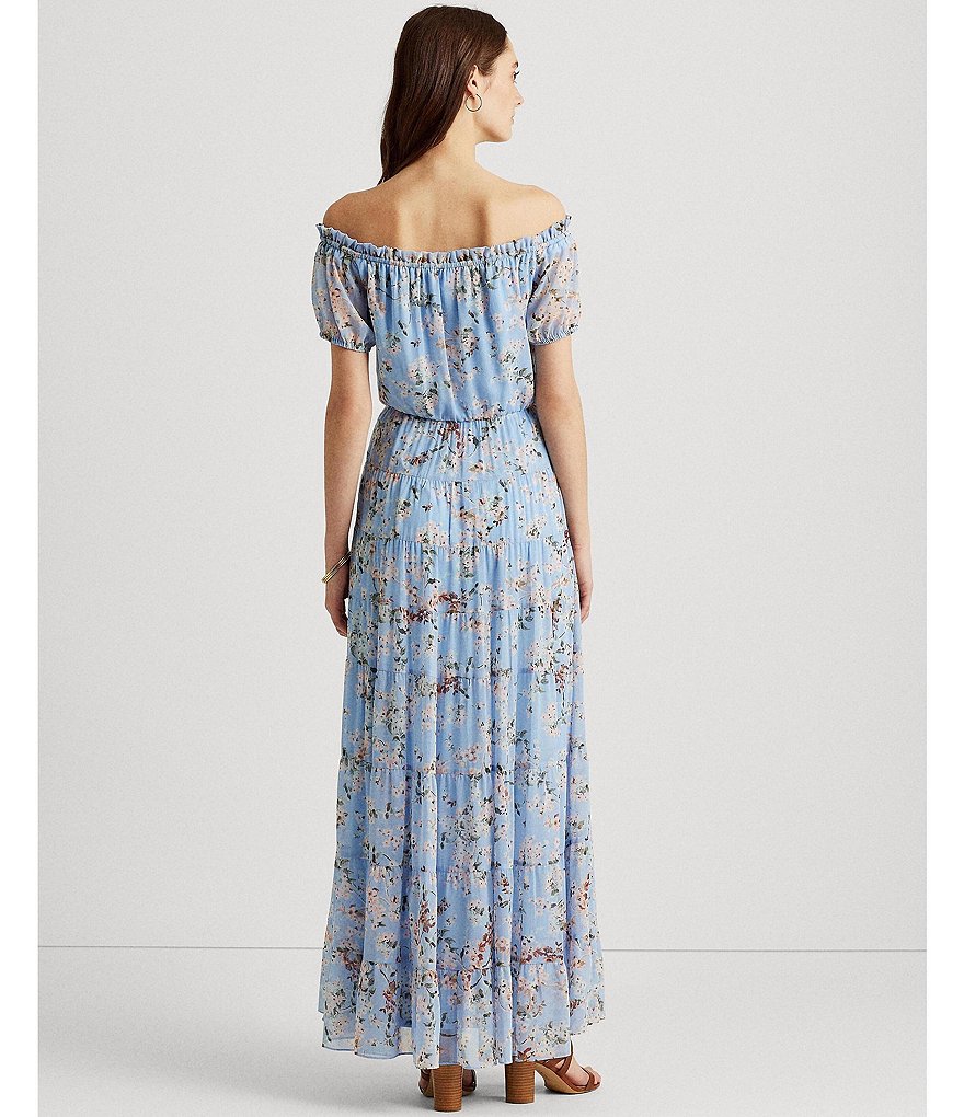 Lauren Ralph Lauren Floral Tiered Georgette Maxi Dress