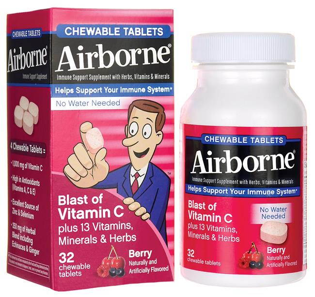 Airborne 20221 -  Immune Support Chewable Tablet, Berry