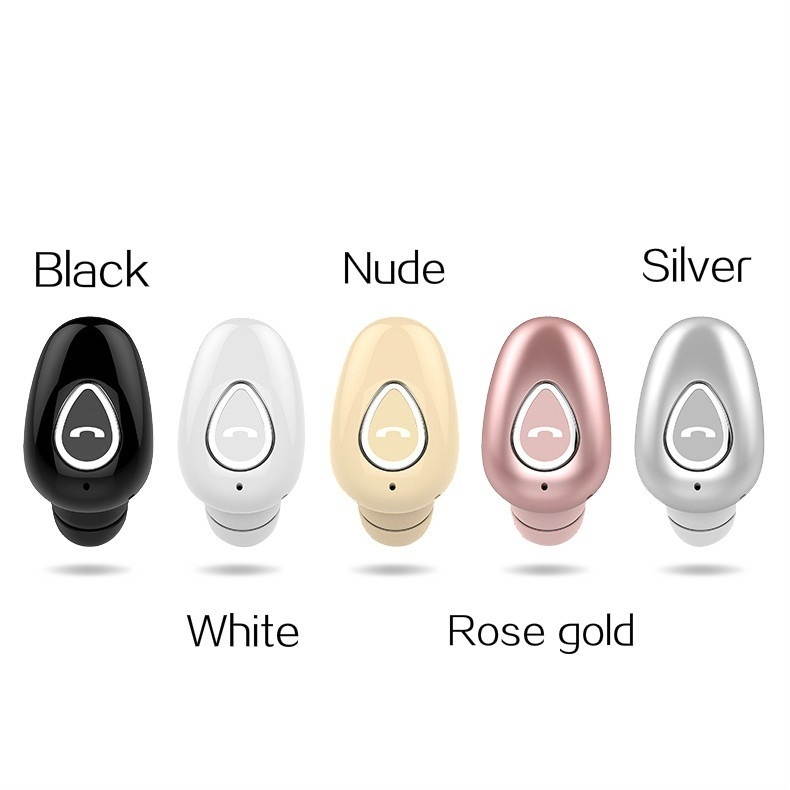 Zgeer Wireless Mini Bluetooth Earphone Earbuds Single Ear Headset with Microphone