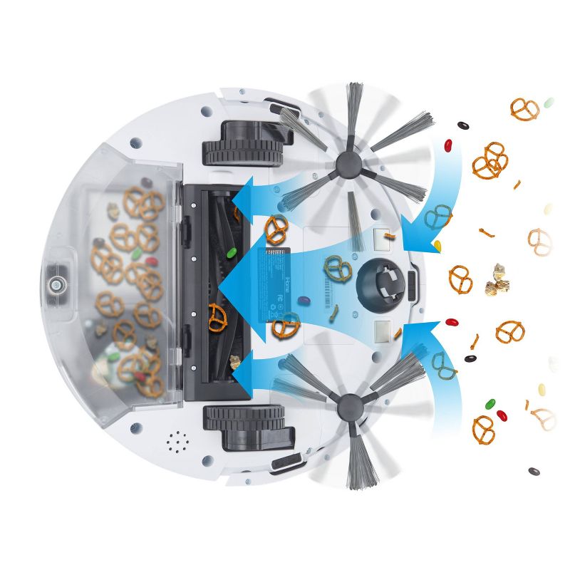 iHome AutoVac 2 in 1 Robot Vacuum & Mop with HomeMap Navigation/Mapping, Strong Suction Power - White