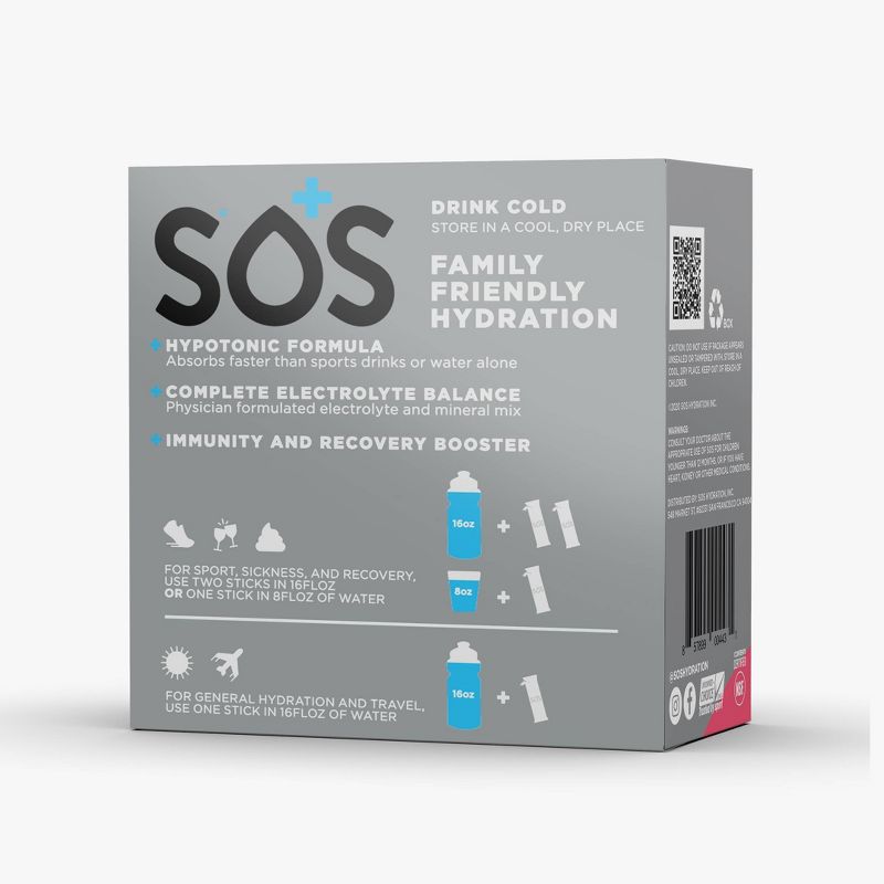 SOS Hydration Electrolyte Drink Mix - Watermelon - 20pk