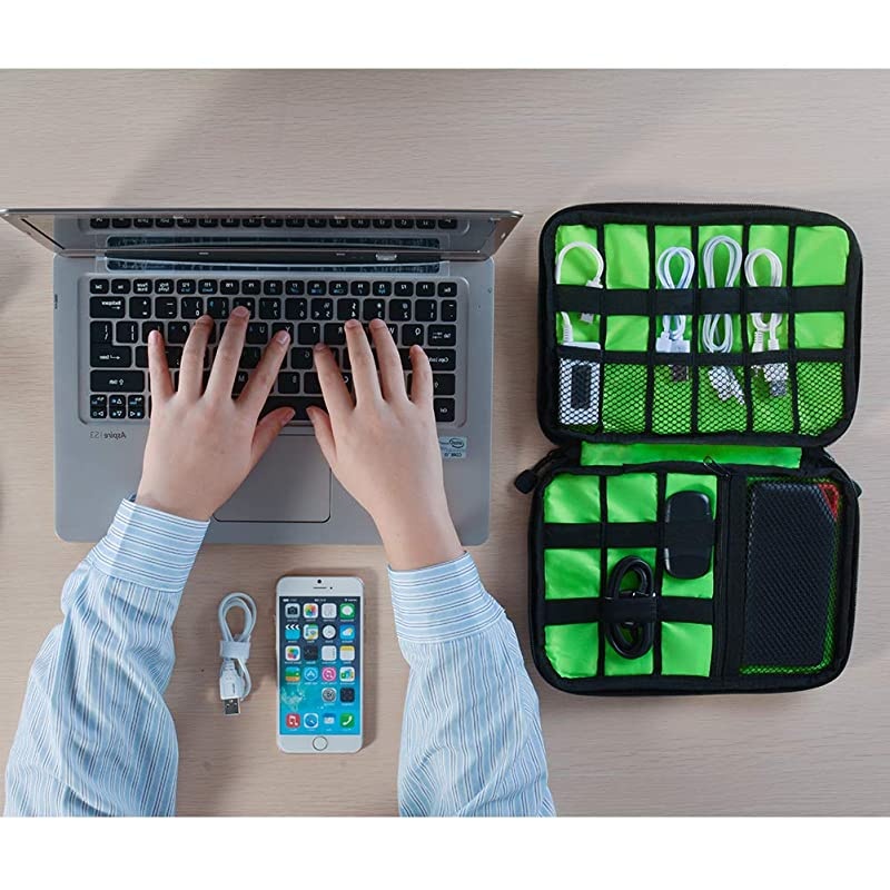 Reusable Fastening Cable Ties 6 Inch Adjustable Cord Strap Hook & Loop Microfiber Electronic Cord Ties, Black