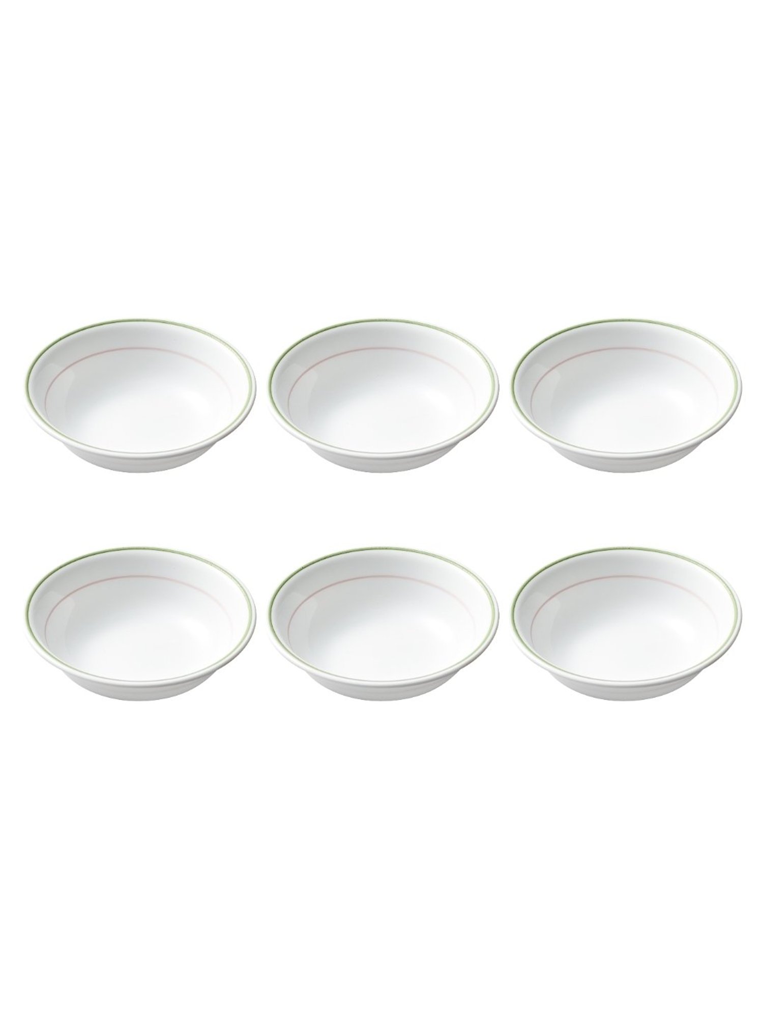 Corelle Livingware Double Ring Green 296ml Dessert Bowl Pack of 6