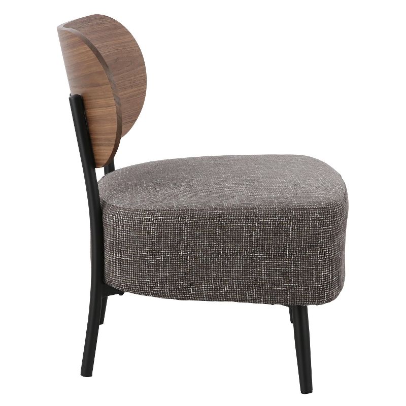 Fiona Mid Century Accent Chair Gray - Poly & Bark